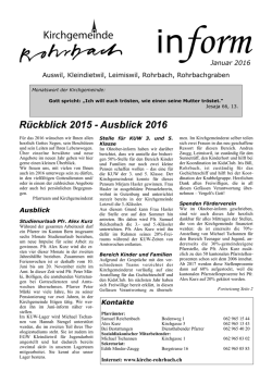 Januar - Kirchgemeinde Rohrbach