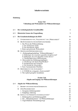Inhaltsverzeichnis