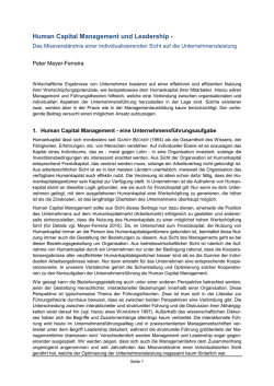 Human Capital Management und Leadership