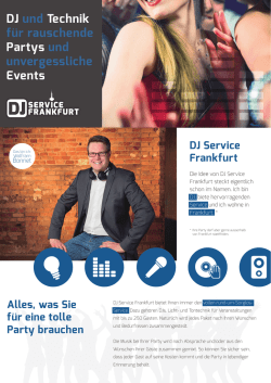 DJ und Technik f&uuml;r rauschende Partys und unvergessliche Events