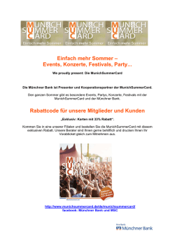 Einfach mehr Sommer – Events, Konzerte, Festivals, Party