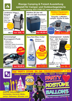 Camping & Freizeit Equipment und Party Store PDF