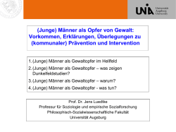 (Junge) Männer als Opfer von Gewalt: Vorkommen, Erklärungen