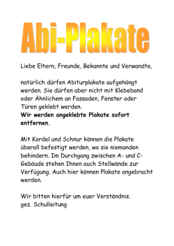 Liebe Eltern, Freunde, Bekannte und Verwandte, natürlich dürfen