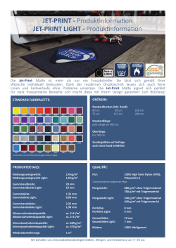 Technical Datasheet Jet-Print Light - Kleen-Tex