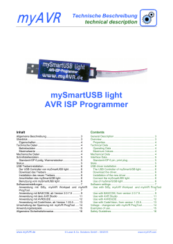 Technische Beschreibung technical description mySmartUSB light