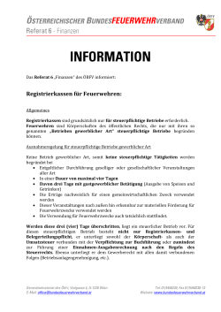Informationsblatt - Österreichischer Bundesfeuerwehrverband