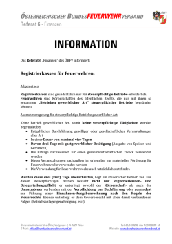 Informationsblatt - &Ouml;sterreichischer Bundesfeuerwehrverband