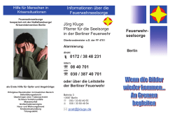 Informationen &uuml;ber die Feuerwehrseelsorge Feuerwehr