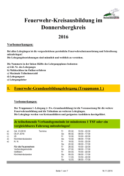 Feuerwehr-Kreisausbildung im Donnersbergkreis