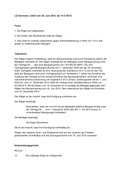 LG Hannover, Urteil vom 30. Juni 2015, AZ 14 O 55_15