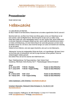 Pressedossier - theater katerland