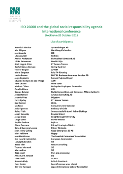List of participants to the conference