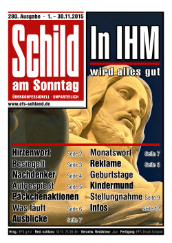 Gemeindeblatt November 2015