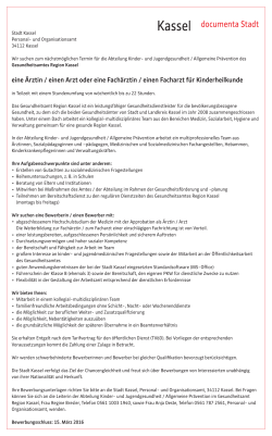 eine &Auml;rztin / einen Arzt oder eine Fach&auml;rztin / einen Facharzt f&uuml;r