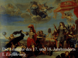 Die Literatur des 17. und 18. Jahrhunderts