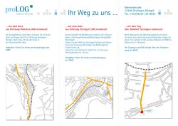 Ihr Weg zu uns &hellip;