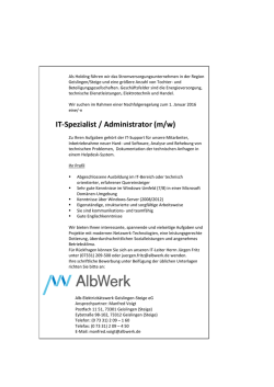 IT-Spezialist / Administrator (m/w)