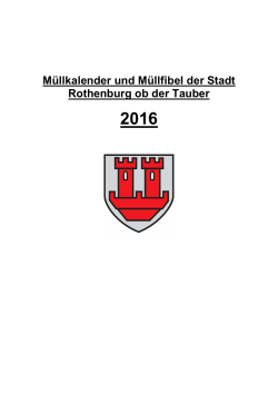 Müllfibel 2016 - Rothenburg ob der Tauber