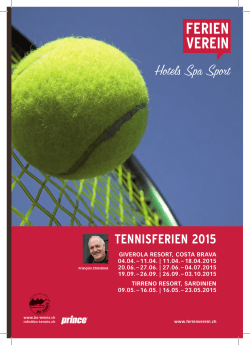 Flyer Tenniswochen Giverola und Tirreno Resort