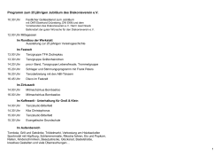 Programm zum 25 jährigen Jubiläum des Diakonieverein e.V.