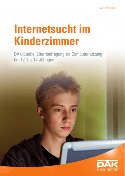 Internetsucht im Kinderzimmer - DAK