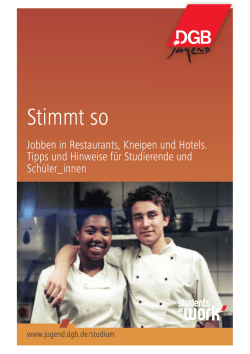 Stimmt so - Kooperationsstelle Hochschulen