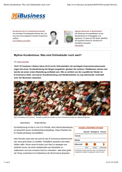 Mythos Kundentreue: Was sind Onlinekäufer noch