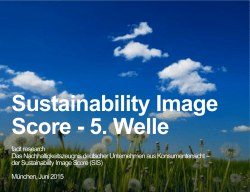 Die Sustainability Image Score Studie 2015