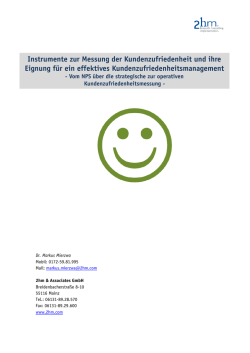 Instrumente zur Messung der Kundenzufriedenheit und ihre