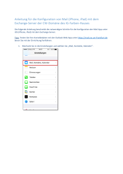 Anleitung für die Konfiguration von Mail (iPhone, iPad) mit dem