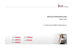 INSTALLATIONSANLE INSTALLATIONSANLEITUNG Apple Mail