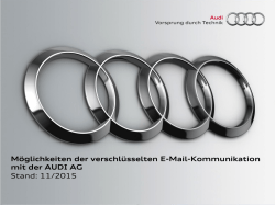 Möglichkeiten der verschlüsselten E-Mail-Kommunikation mit