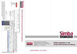 E-Mail Integration in der Simba