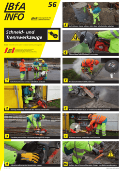 Schneid- und Trennwerkzeuge - Schweizerischer Baumeisterverband