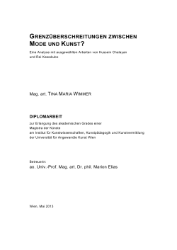 Grenzueberschreitungen zwischen Mode und Kunst?