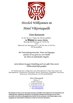 Herzlich Willkommen im Hotel Viktoriaquelle Unser Restaurant