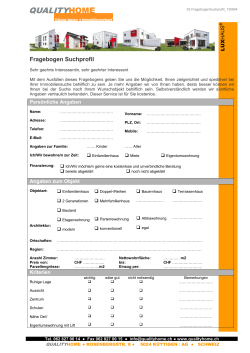 Fragebogen Suchprofil
