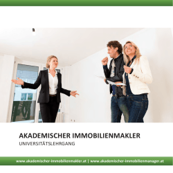 akademischer immobilienmakler - Akademischer Immobilienmanager