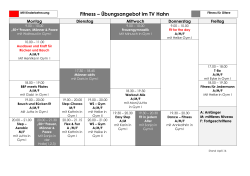 Fitness – Übungsangebot im TV Hahn