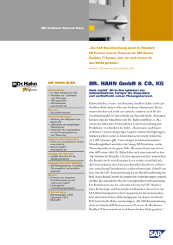 DR. HAHN GmbH & CO. KG