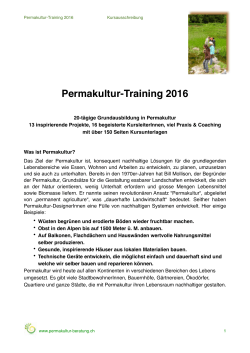 Permakultur-Training 2016