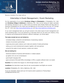 Internship in Event Management / Event Marketing