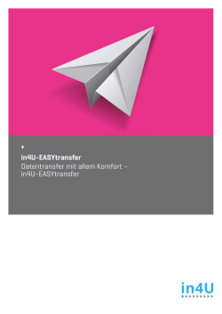 in4U-EASYtransfer Datentransfer mit allem Komfort &ndash; in4U