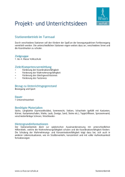 Zu Fuß zur Schule – Stationenbetrieb im Turnsaal