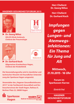 Impfungen gegen Lungen- und Atemwegs