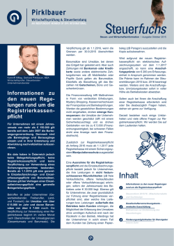 Informationen zu den neuen Rege
