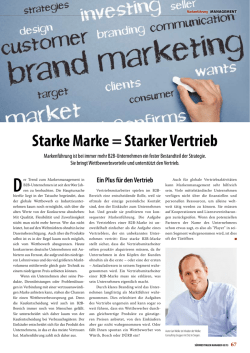 Starke Marke = Starker Vertrieb