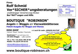 Rolf Schmid Ver*SICHER*ungsberatungen BOUTIQUE "ROBINSON