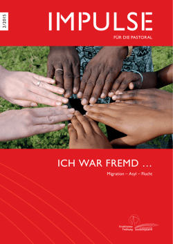 Impulse. Ich war fremd&hellip; - Caritasverband f&uuml;r den Rhein